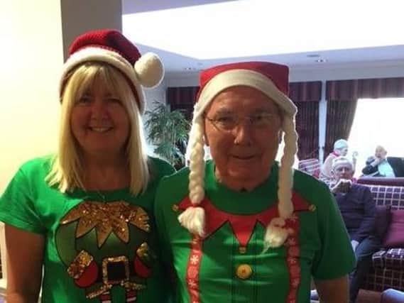 Buckshaw Retirement Village's Christmas afternoon - Jack Cooper, resident and volunteer, and his daughter Susan