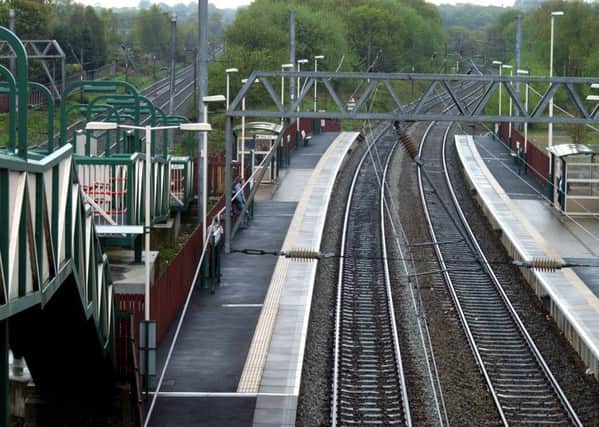 WORKS: The railway line at Euxton near Chorley