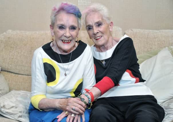 Picture by Julian Brown 06/12/16

Identical Twins, pictured left, Marie Townsend and Stella Kyarsgaard in Penwortham, Preston.