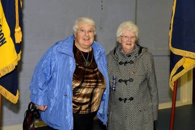 Former chairman Irene Parkinson and May Squires of the former Longridge Legion's  women's section