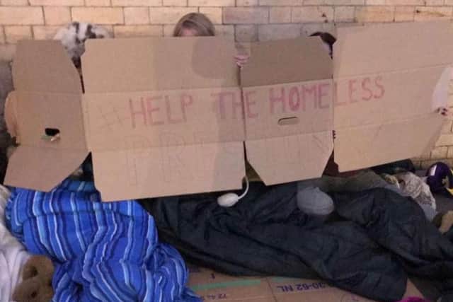 The fund-raisers highlight their Help the Homeless campaign