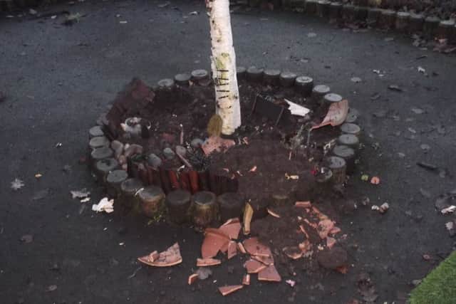 The reception outdoor learning area at Whitefield Primary School has been targeted by vandals.
The fairy door, which has been smashed