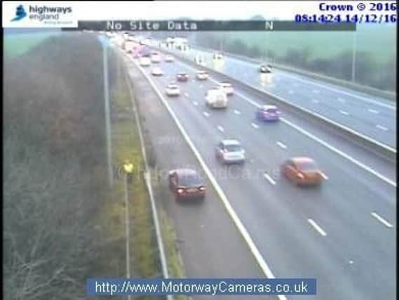 Drivers are experiencing delays on the M6 after a crash