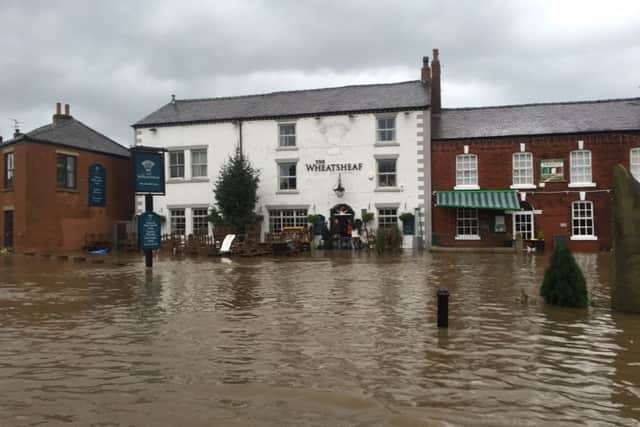 Flooding at The Wheatsheaf in Town Road, Croston