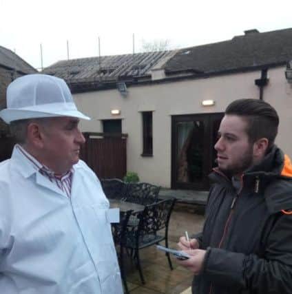 Pie-master Tony Callaghan is interviewed by our reporter Liam Soutar