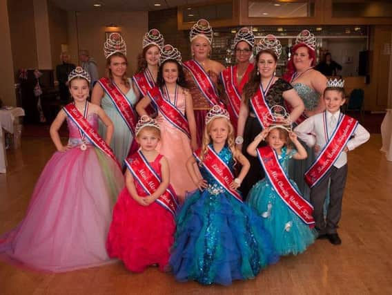 Not just pretty faces: title winners from the finals of the United Kingdom Rose Pageant, who raised money for Rosemere Cancer Foundation. They are (back row, left to right) Bailey, Poppy, Emma, Linda and Jordan; (middle row, left to right) Natasha, Casey, Jessica and Cole with (front, left to right) Amelia, Freya and Kaci