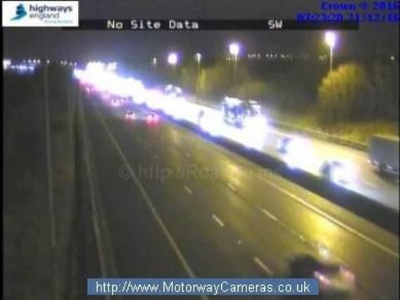 Delays are reported on the M6 following an earlier accident