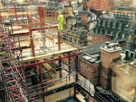 David Mullholland from Walton le Dale had been working on the roof of a multi-storey hotel in Central Manchester