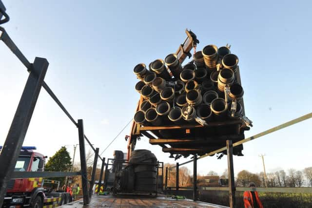 RECOVERY: Emergency services work hard at St Michaels on Wyre