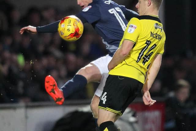 Eoin Doyle in action for PNE against Burton