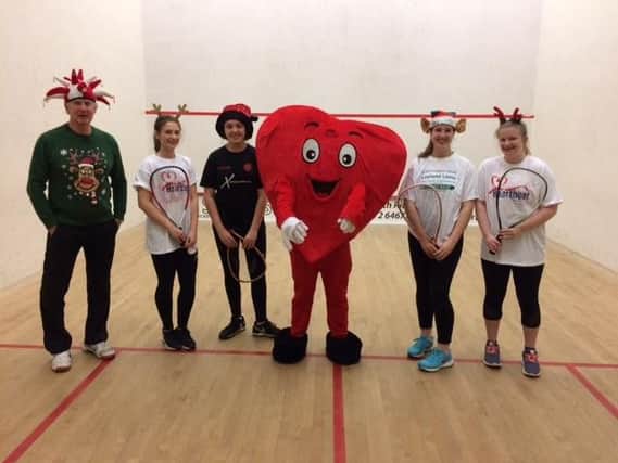 Leyland Lions Junior Squash and Racketball Club raised  165 for the Heartbeat charity