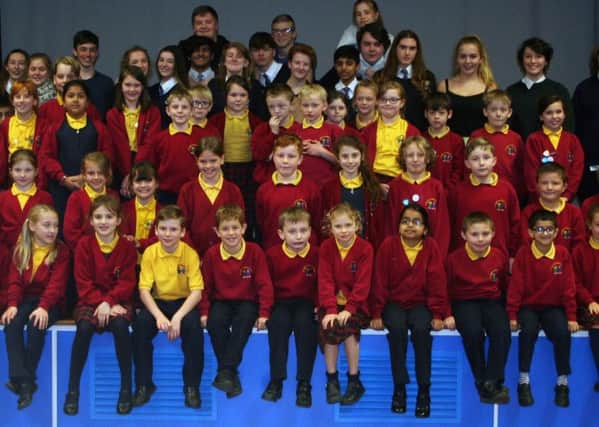 Pupils from St James's Primary School proved a good audience for GCSE drama students at Albany Academy