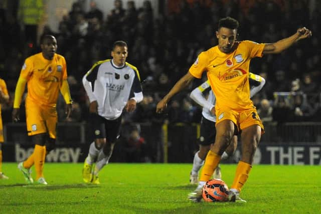 The former Aston Villa youngster scored a hat-trick at Havant & Waterlooville in his first FA Cup appearance