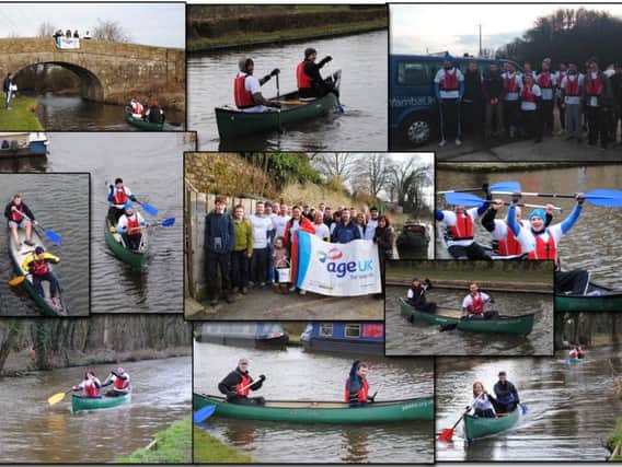 Age UK Lancashire's collage of the canoe challenge