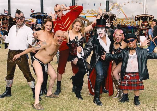 The Circus of Horrors, with Anthony Wall third from left