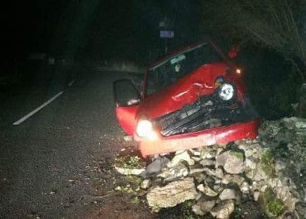 A 17-year-old crashed his car after being twice over the legal limit. 
Photo: Lancs Roads Police