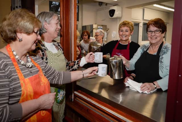 St Ambrose Church official opening of the newly refurbished kitchen in Halls for All. L-R Frances Dunsire, Janet Singleton, Susan Tinsley and Aileen Young.