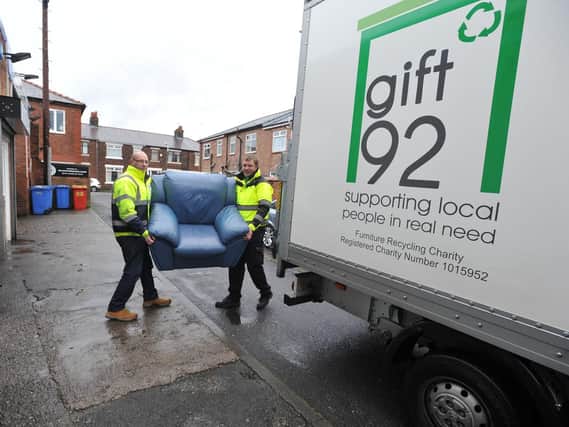 The furniture donated to Gift 92 is given to the most vulnerable people in the community.