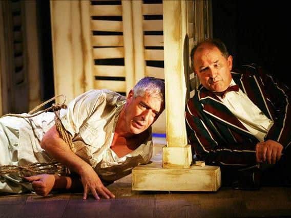 Preston actor Leo Atkin (right) and Arthur Bostrum as Malvolio in Twelfth Night
Photo: Sheila Burnett
