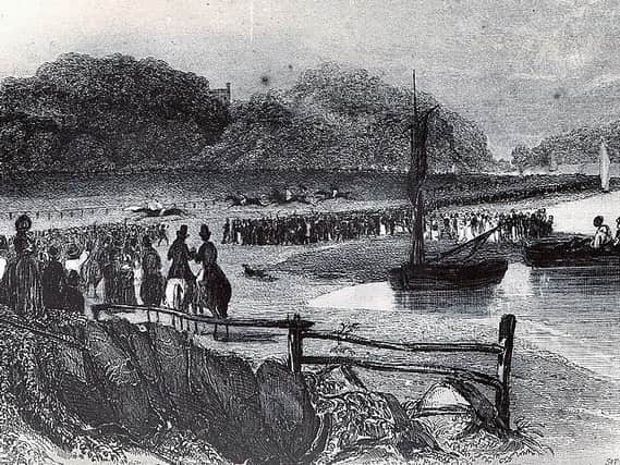 Horse racing on Penwortham Holme in the 1840s