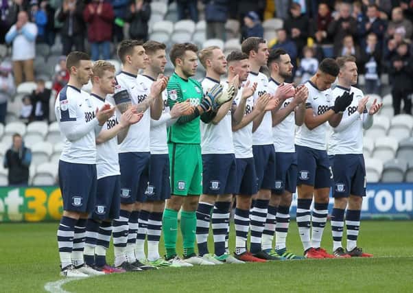 Preston North End players honour former England boss Graham Taylor, who died last week
