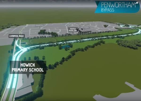 An artist's impression of how Penwortham Bypass will look.