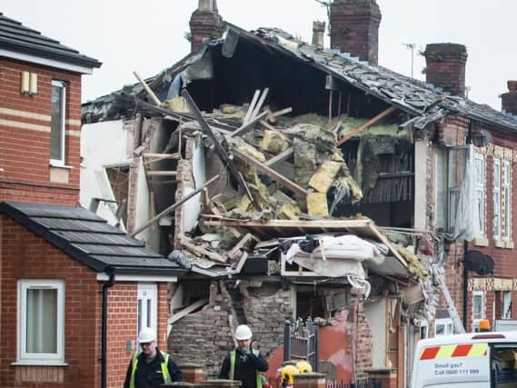 The blast in Blackley devastated both properties and left neighbouring homes damaged.
