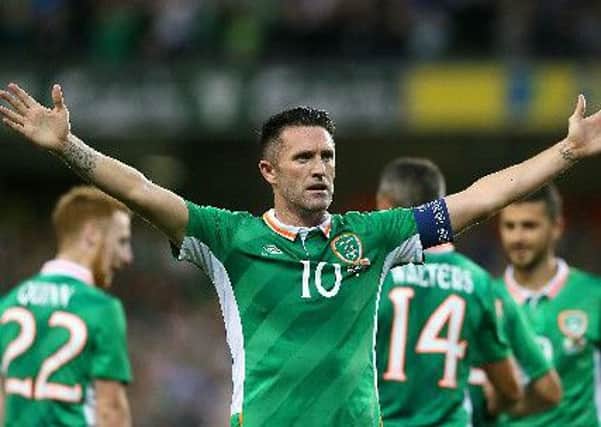 Robbie Keane in action for the Republic of Ireland
