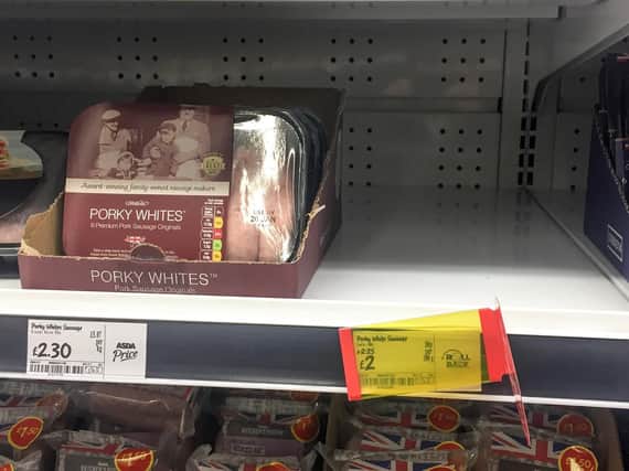 The 2.25 six-pack of low fat 70 per cent pork sausages were released in a limited number of smaller supermarkets.
