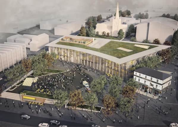 An artist's impression of how the new Adelphi Square and UCLan support centre in Preston may look
