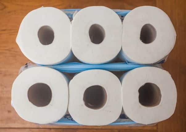 Tesco Luxury Soft White Toilet Tissue purchased in Plymouth, Devon which is seen the have noticeably different tube sizes