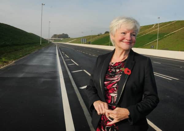 LANCASTER and MORECAMBE  31-10-16Leader of Lancashire County Council Jennifer Mein on the new link road.Celebrations at the opening of the Bay Gateway, the new M6 link road, Heysham, developed by Costain. Local delegates were invited onto the road before it opened to traffic.