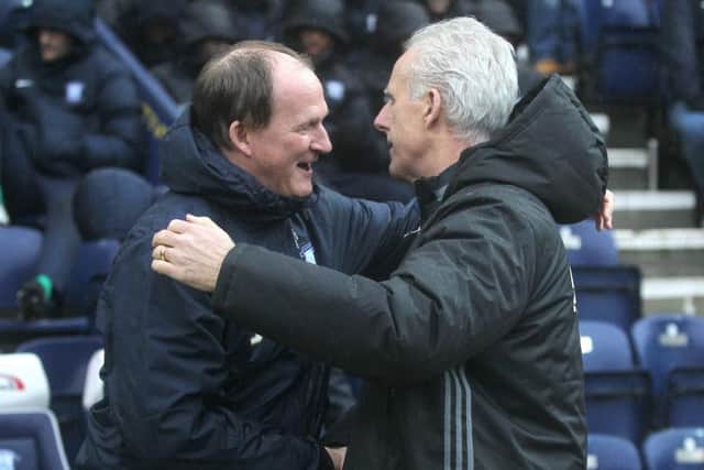 Simon Grayson with Ipswich manager Mick McCarthy