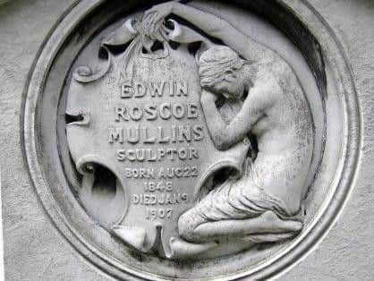 Gravestone of Harris Museum sculptor Edwin Roscie Mullins