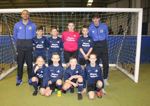 Eccleston Primary School with Blackburn players Wes Brown and Connor Mahoney