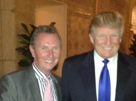 Ribble Valley MP Nigel Evans, who has called for the UK to welcome newly elected US President Donald Trump, is pictured with him in Florida in 2012.