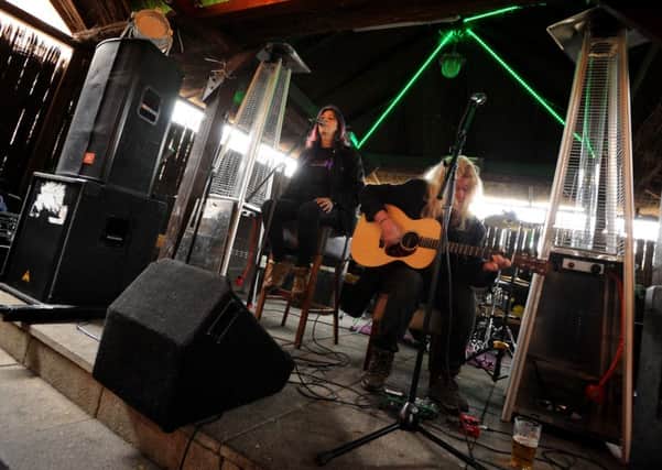 Last year's Evanfest. Lynda Lamb and Pete Knight get the gig under way. Picture by Paul Heyes, Saturday April 30, 2016.