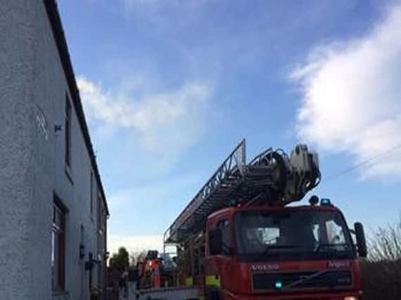 used anAerial Ladder Platform to gain access to the flue at roof level, say fire services.