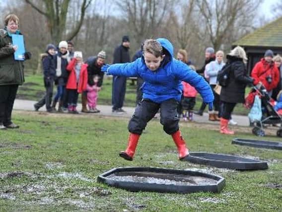 A competitor at last year's North West Puddle Jumping Competition