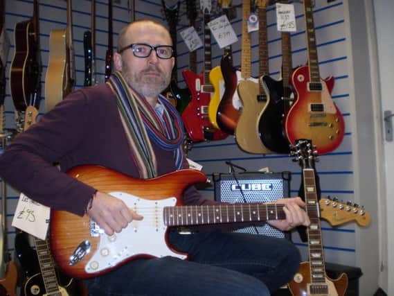 Matt Wells Manager of the Music Cellar was delighted to be reunited with the guitar