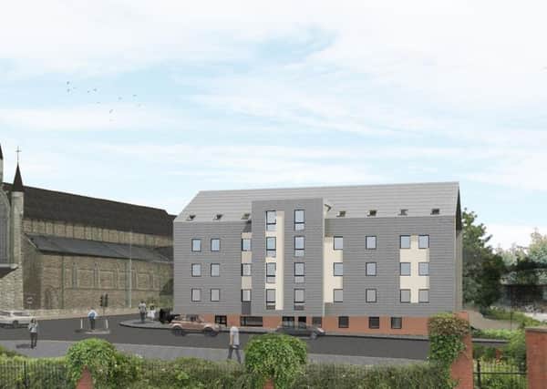 An application has been submitted relating to the site of the former Canterbury Hall in Garstang Road, for a five-storey building of 190 apartments, along with a study area, gym and roof terrace.
Picture credit: David Cox Architect
