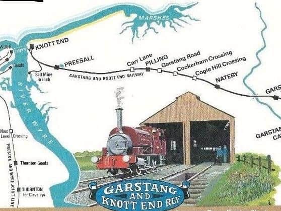 Postcards depicting the  original route of the Garstang rail line through rural Wyre