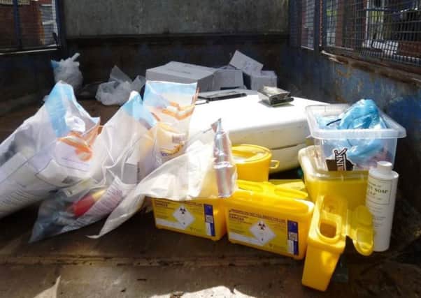 Equipment seized from the house of Michael 'Minky' Cain who was operating as an illegal tattooist at Houldsworth Road, Preston.
Photo: Preston Council