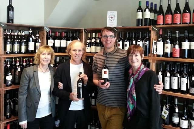 Garstang wine company Aged in Oak owners Emma Bailey, far right, and Alex Buxton, second from right, with two of their wine suppliers from California.