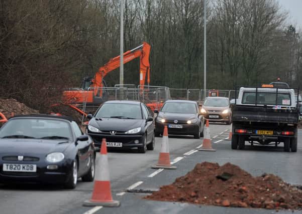 Photo Neil CrossRoadworks with traffic lights on Eastway, Preston, are causing misery to commuters