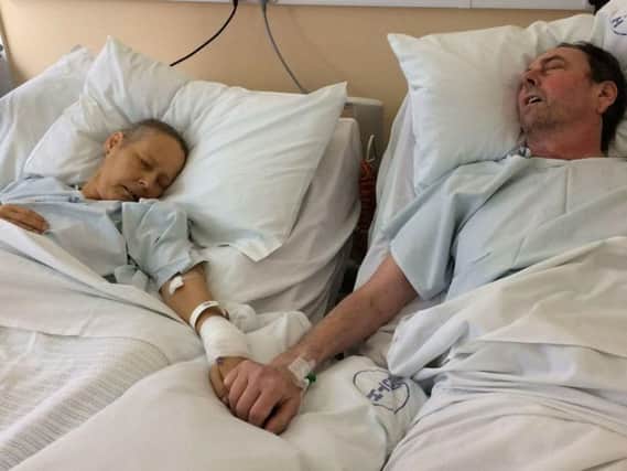 Terminally ill Julie Bennet, 50, and husband Mike, 57, pictured together days before they both died.
