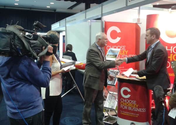 Councillor Alistair Bradley, leader of Chorley Council, being interviewed at last year's UK Northern Powerhouse International Conference and Exhibition.