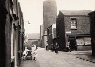 As it was  - this photo  from Preston Digital Archive shows Craggs Mill on Craggs Row and neighbouring Harrison's Hill