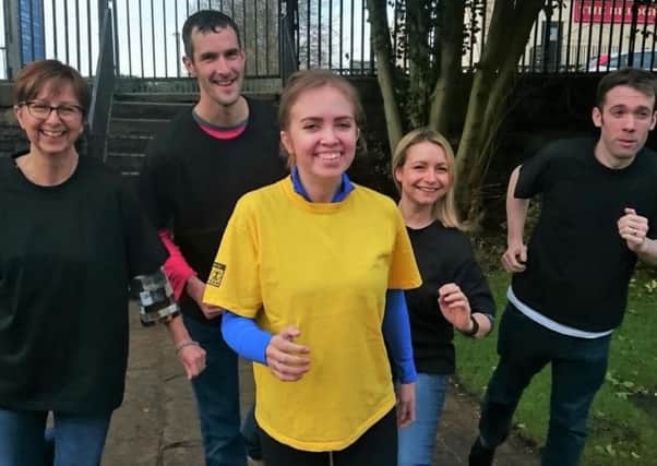 Lucy Baxter (middle), 18, has organised a charity run from Burscough to New Longton in aid of Cystic Fibrosis, which she suffers from.