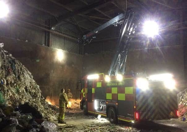 The Stringer was used to pump 3,000l of water into a steamin rubbish pile (Pic: Shaun Walton/LFRS)